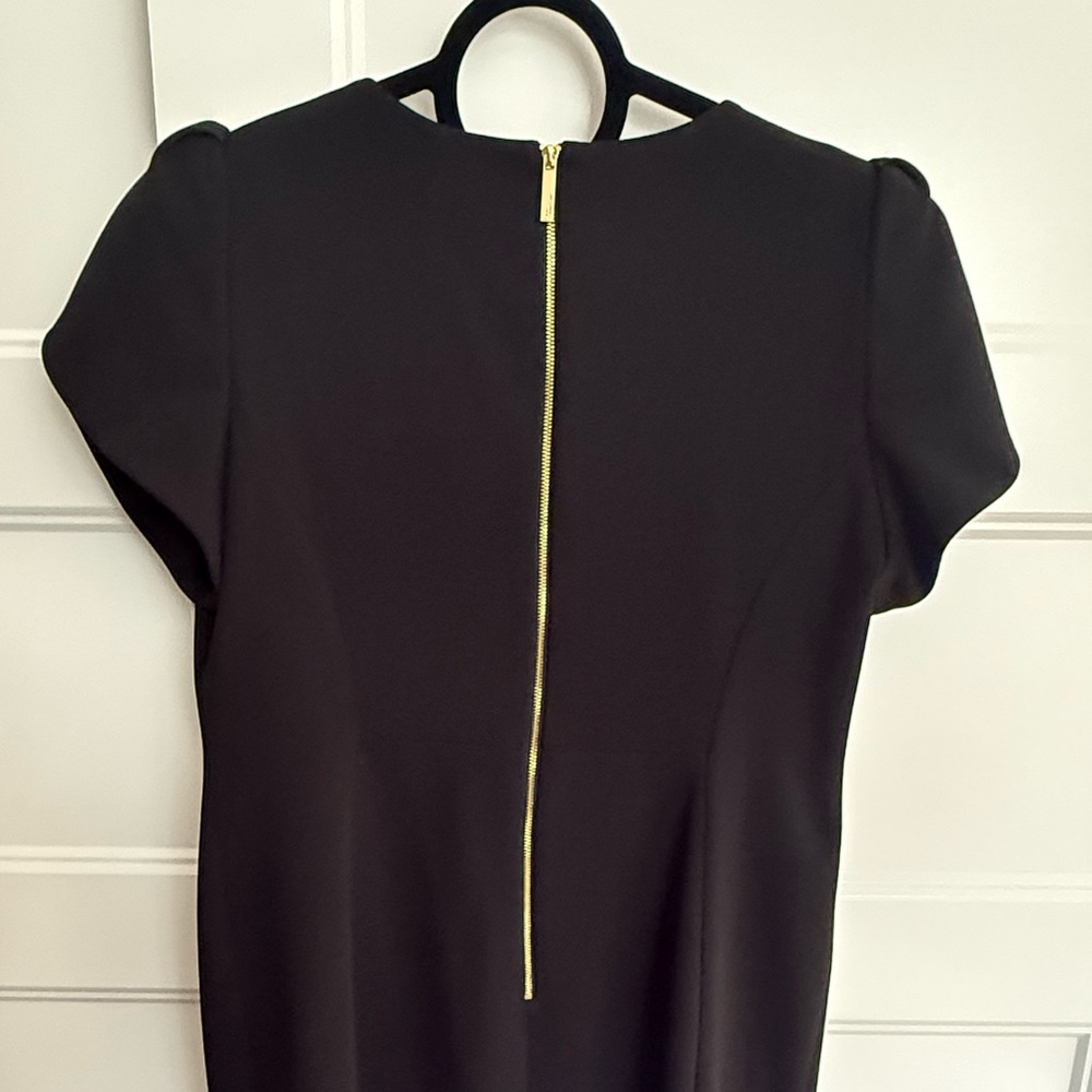 Calvin Klein Black Midi Sheath Dress with Cap Sleeves - Picture 6 of 6
